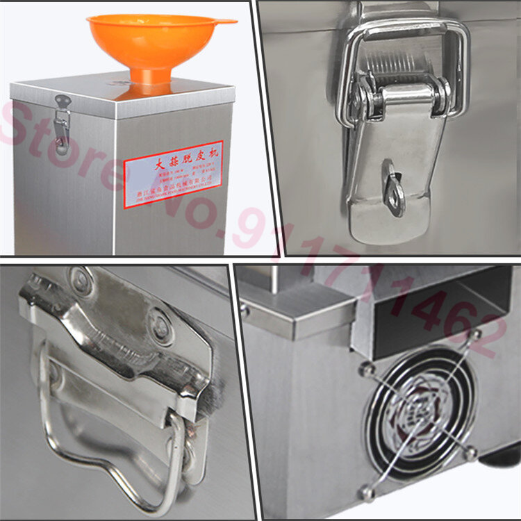 25 KG/H máquina peladora de ajo comercial hogar pelador eléctrico de ajos de comida de acero inoxidable ajo procesador