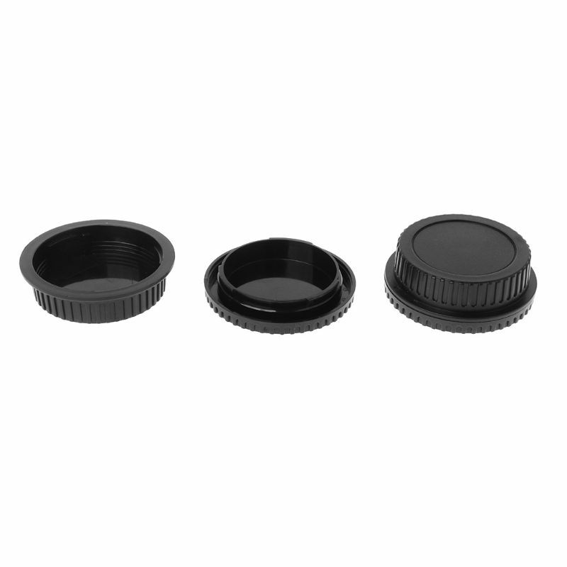 Tapa de lente trasera para cámara, conjunto de cubierta de protección contra el polvo, tornillo de montaje, reemplazo de plástico negro para Canon EOS EF EFS 5DII 5diii 62KB