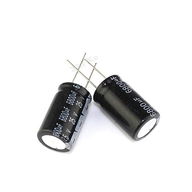 Condensador electrolítico, 25v6800uf, 6800uf25v, 16x30, 25v, 6800uf, 16x30, 1 unidad