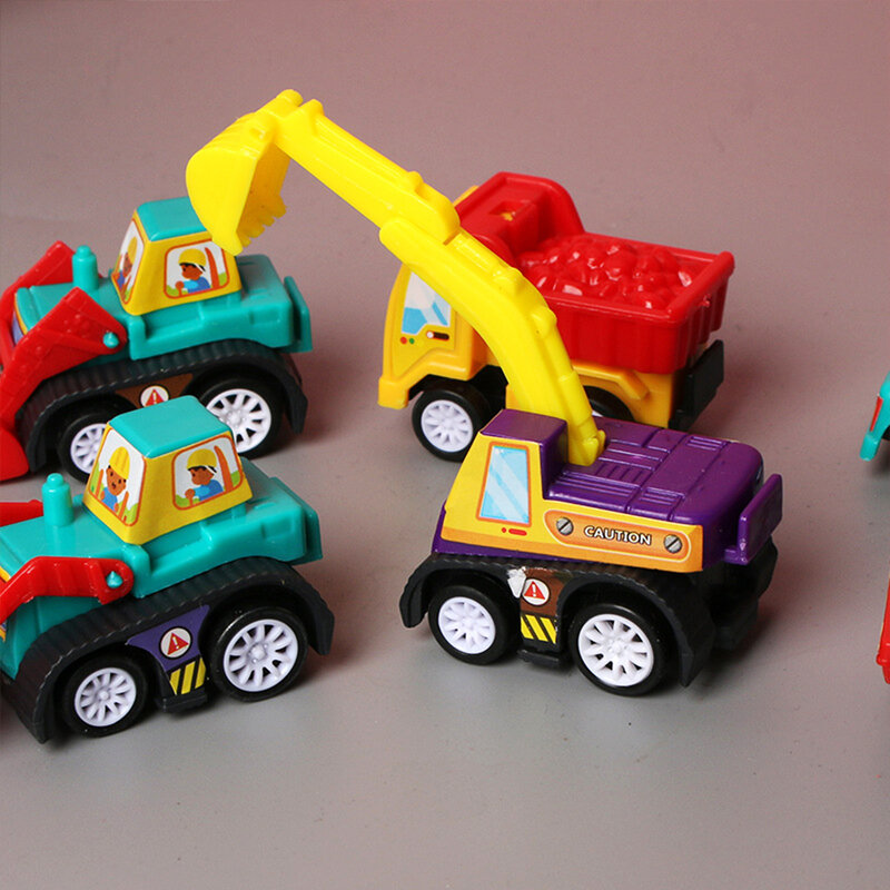 Crianças mini carros modelo de carro de brinquedo 6 pçs novo puxar para trás do veículo móvel meninos brinquedos táxi caminhão de bombeiros modelo para crianças presente diecasts brinquedo