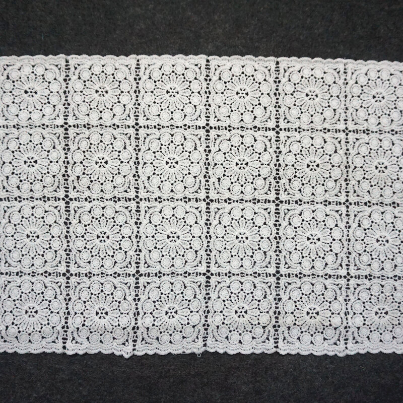 Bordado tecido de renda 30cm de largura oco rendas solúveis em água diy acessórios de roupas laço de seda de leite