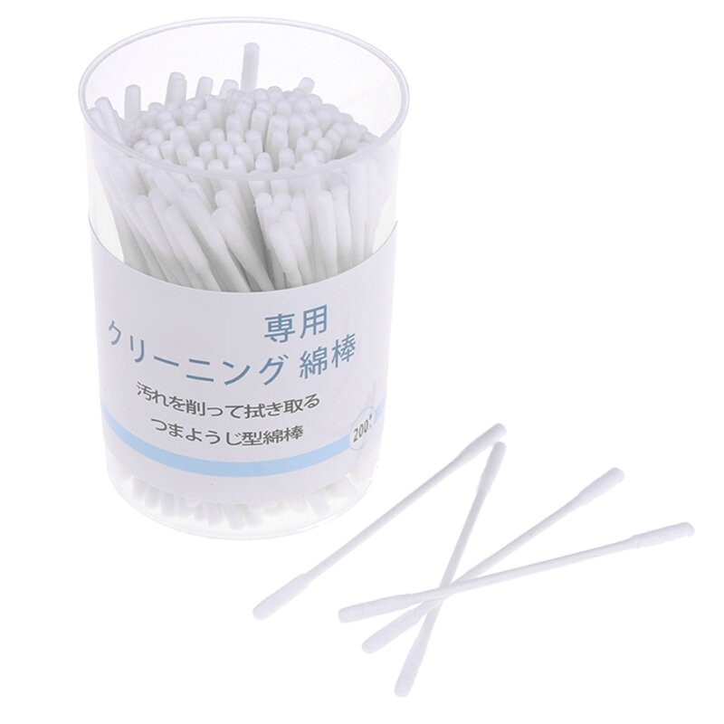 200pcs/Box Double Head Cotton Swab Nose Ears Cleaning Care Tools Disposable Buds Cotton Applicator Daily Use Soft Women