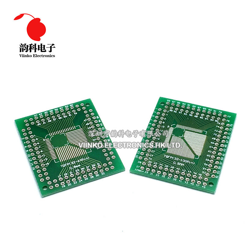 Kit de placa PCB SMD de 30 piezas = 6x5 piezas, adaptador de giro a DIP, placa convertidora FQFP 32 44 64 80 100 HTQFP QFN48 SOP SSOP TSSOP 8 16 24 28