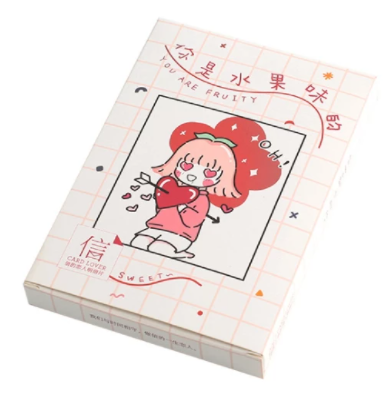 Carte postale en papier fruit heureux, 143mm x 93mm (1 paquet = 30 pièces)