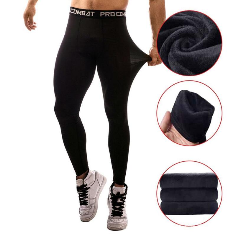 Men's Tight Trousers Sports Tights High Waist Fit Breathable Sweat-absorbent Quick-drying Cover The Belly Button For Yoga Sports