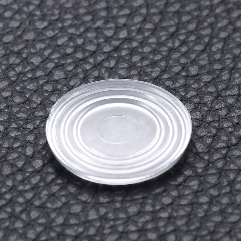 18 Pcs Furniture Bumpers Round Shape Glass Table Pads Transparent Plastic Rubber Mat Non-slip Soft Grip Pads for Wall