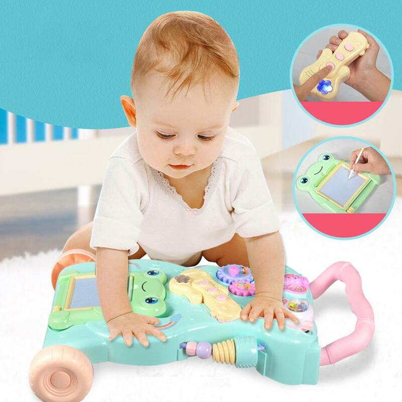 Marchette multifonction pour bébé, jouet d'apprentissage pour enfant en bas âge, à roulettes, assis et debout, cadeau idéal