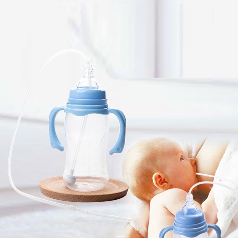 Tubo de silicona para bebé, Auxiliar de lactancia, bomba de leche para bebé, ayuda de Lactancia