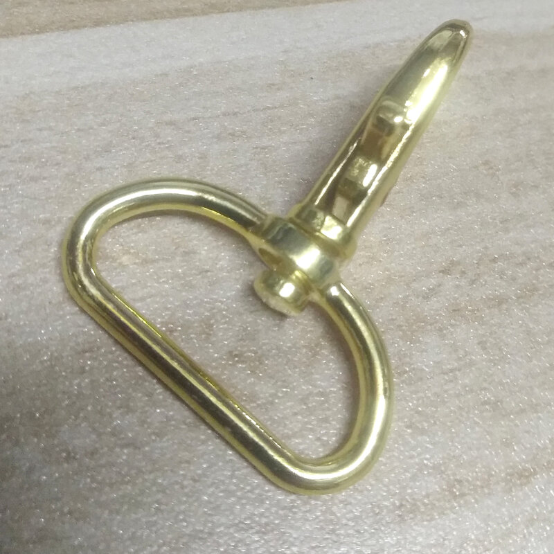 ZENTEII – porte-clés doré avec fermoir mousqueton, crochet, sangle fendue pour sac à main, 25mm