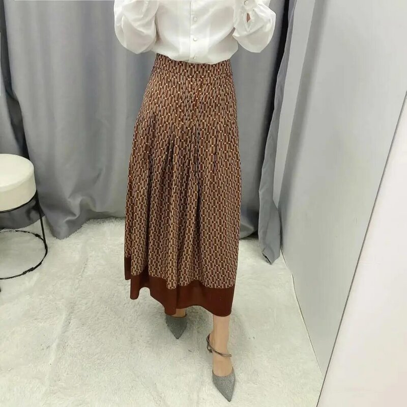Withered england indie folk vintagChains print loose ankle wide leg pants women pantalones mujer pantalon femme trousers women