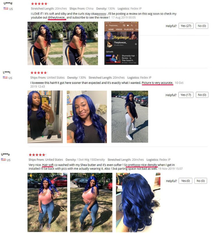 Blue Color 13*6 Lace Front Wigs with Pre Plucked Hairline Brazilian Remy Hair Body Wave Lace Front Human Hair Wig with Baby Hair