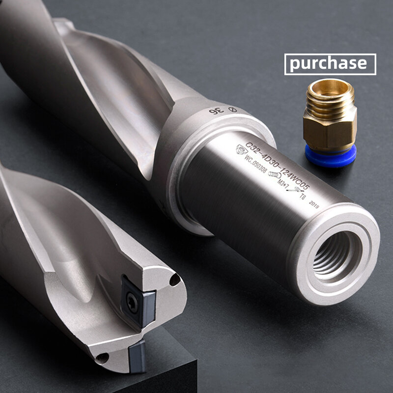 Brocas de Metal de la serie SP, 13mm-50mm de profundidad, maquinaria de perforación Indexable en U, Tornos CNC de agua