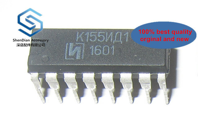 1pcs solo nuovo K155ID1 K155 DIP16 Glow Tubi Digitali Orologio Driver IC Chip Decimale BCD Nixie Orologio