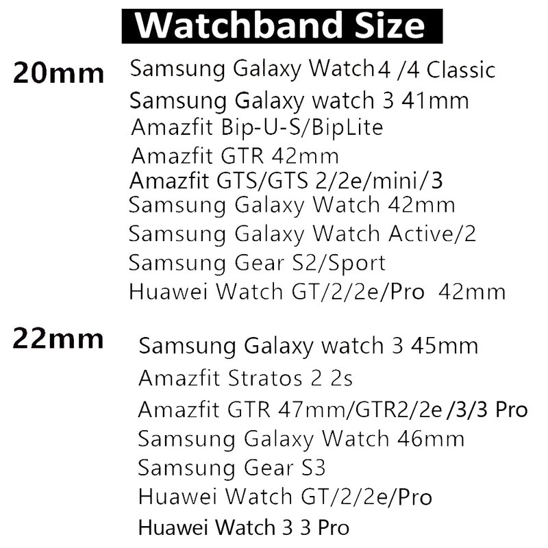 Cinturino in Nylon regolabile per Samsung Galaxy Watch 4 classic Active 2 46mm 42mm amazfit bip 20mm 22mm cinturino Huawei watch GT TicWatch