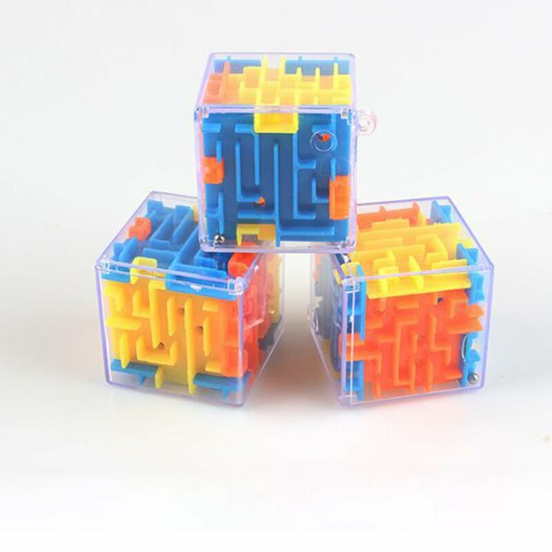 ลูกบาศก์มหัศจรรย์เขาวงกต3D permainan Teka-teki ของเล่นเพื่อการศึกษาของเล่นสำหรับเด็กแบบพกพาของขวัญใหม่
