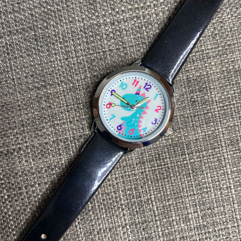 2021 Casual zegarek dla dzieci zegarki dziewczyny chłopcy jak mały dinozaur mozaika kreskówkowa Luminous Student zegar sportowy Relojes
