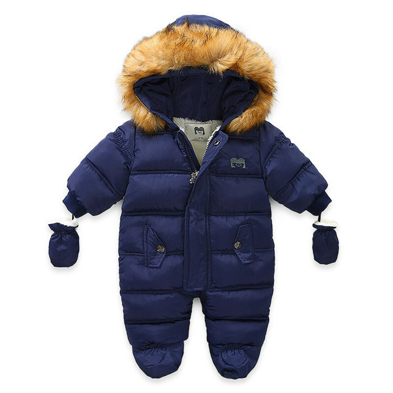 เสื้อผ้าเด็กทารกชุดเด็กแรกเกิดฤดูหนาวหนาRompersทารกแขนยาวเครื่องแต่งกายCoat Plus Velvetเด็กวัยหัดเดินRomper 6-18เดือน