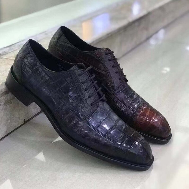 Yingshang novos sapatos masculinos sapatos formais sapatos de couro de crocodilo sapatos de casamento negócios soes sapatos de moda