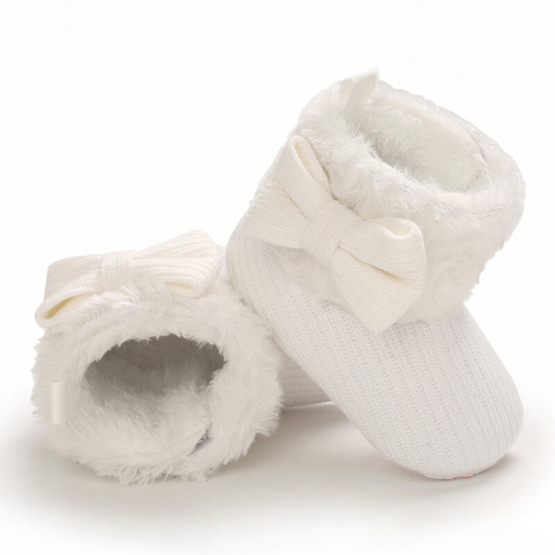 Botas de neve para bebês recém-nascidos, sapatos térmicos de inverno com pelos para meninos e meninas, 0 a 18m