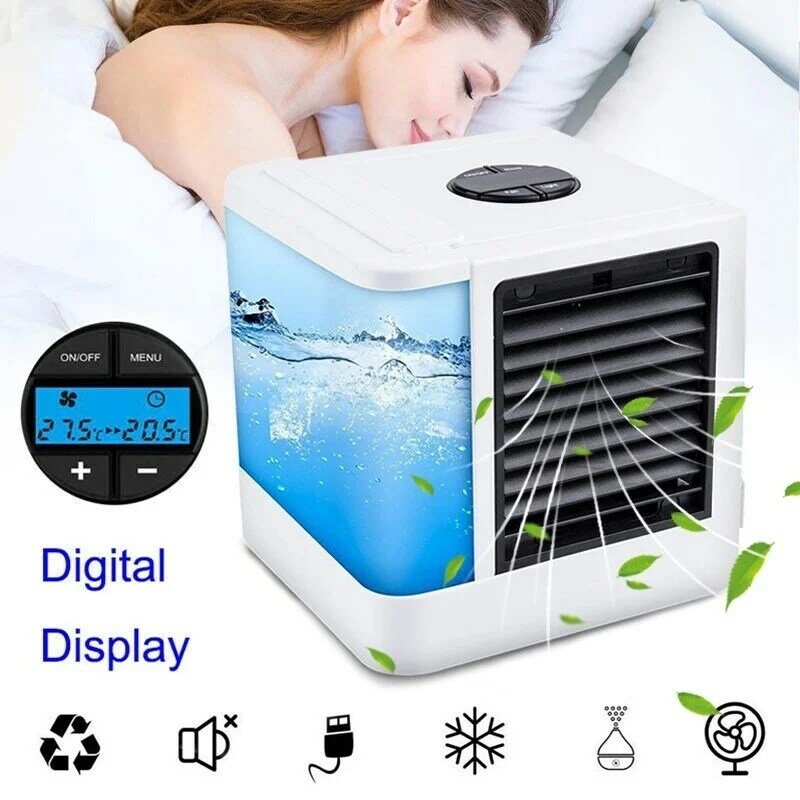 Air conditioner Mini USB Air cooler Portable Arctic Air Conditioners Room Cooling 7 Colors LED Light Cooler Small Table Fans