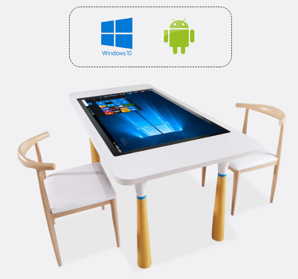 43 Polegada display lcd android/windows os tela de toque mesa de centro interativa wifi