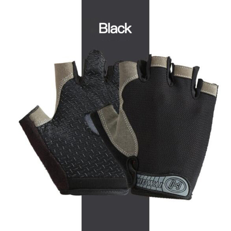Перчатки с открытыми пальцами, Нескользящие, с защитой от пота, для спортзала, фитнеса, рыбалки, велосипедные перчатки для активного отдыха, летние, велосипедное снаряжение