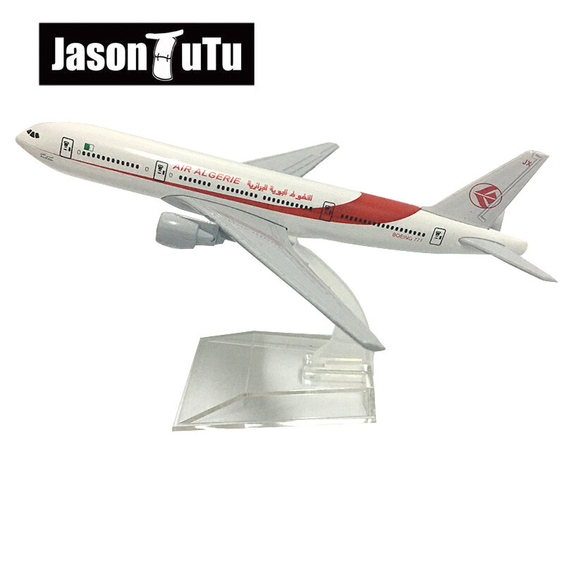 JASON TUTU 16cm Air Algeria Boeing 777 Airplane Model Plane Model Aircraft Diecast Metal 1/400 Scale Planes Factory Drop shippin