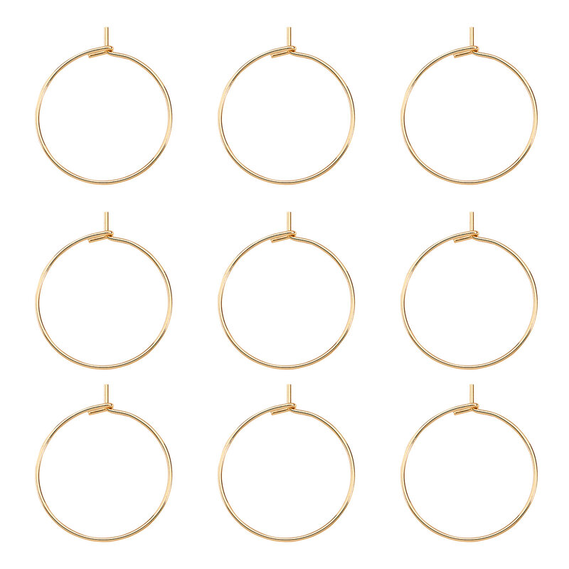 100 sztuk/zestaw ze stali nierdzewnej kolczyki w kształcie obręczy ustalenia złoty kolor srebrny duży okrągłe do ucha drut Hoops kolczyk dla DIY tworzenia biżuterii