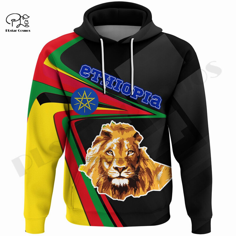 PLstar Cosmos 3DPrinted ใหม่ล่าสุดเอธิโอเปียประเทศ Lion วัฒนธรรมที่ไม่ซ้ำกัน Unisex ตลก Streetwear Harajuku Hoodies/เสื้อ/ซิป A-9