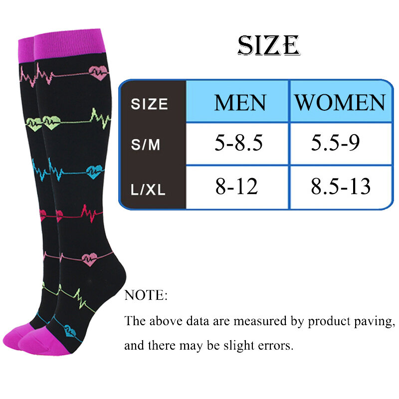 Длинный, унисекс Компрессионные носки спортивные теплые носки; Чулки Для женщин мужчин дышащие гетры подойдут для отек варикозное расширение вен
