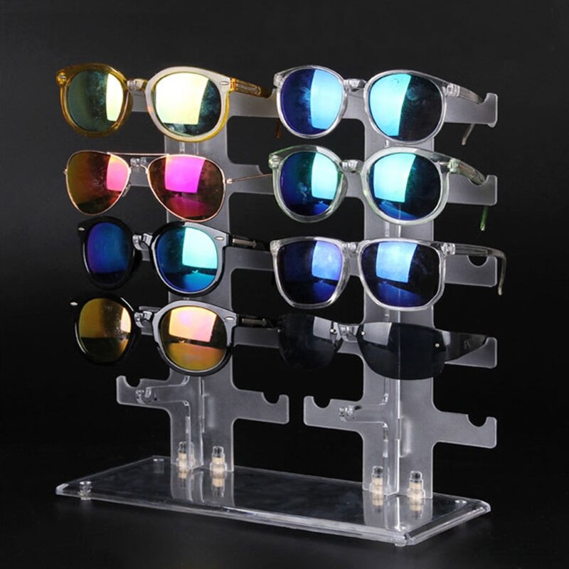 HOT 1 zestaw dwurzędowe podkładki pod szklanki wyświetlacz dwurzędowe 10-stojak na okulary dla do użytku osobistego na Dresser handlowych