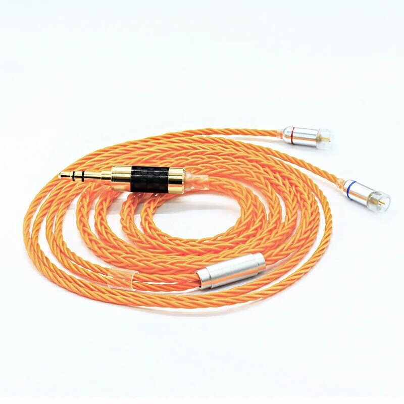 diy earphone wire silver plated wire 0.78mm mmcx ie80 A2DC im50 orange color