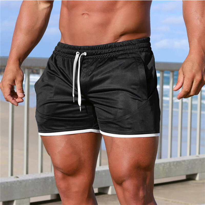 Lato nowe szorty Fitness moda oddychające szybkoschnące siłownie kulturystyka spodenki do biegania spodenki Slim Fit kamuflaż spodnie dresowe