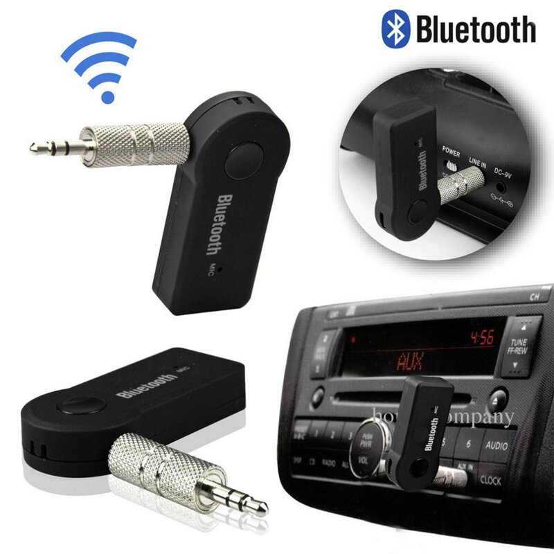 Adaptador receptor de coche Bluetooth inalámbrico 3,5 mmJack transmisor de Audio llamada de teléfono manos libres Auto AUX receptor de música para Casa TV MP3