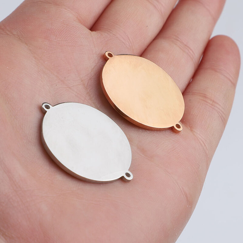 Charme encantos pingentes para fazer jóias discos redondos de aço inoxidável que carimbam placas disco charme conector para diy personalizado
