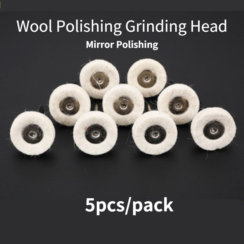 3.0mm Shank Wool T Type Grinding Head / 3.0mm Shank Wool Wheel / Soft Wool T Type Grinding Head / Mirror Polishing Grinding Head