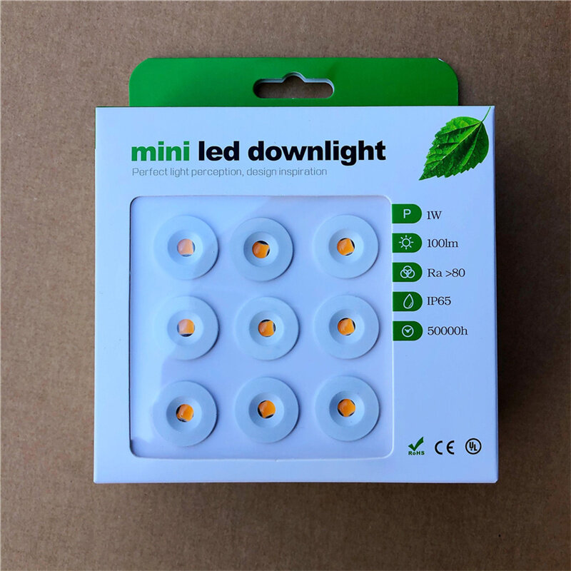 9 pz/lotto DC12V 1W LED MINI Downlight Bridgelux Chip impermeabile IP65 LED Spot Light LED Cabinet Light nuovo Design