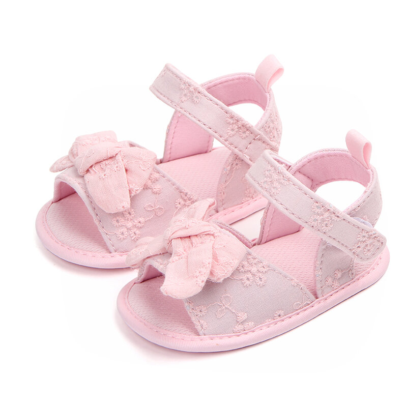 Zapatos con lazo para bebé, sandalias de suela suave para bebé, niño y niña, novedad de 2020