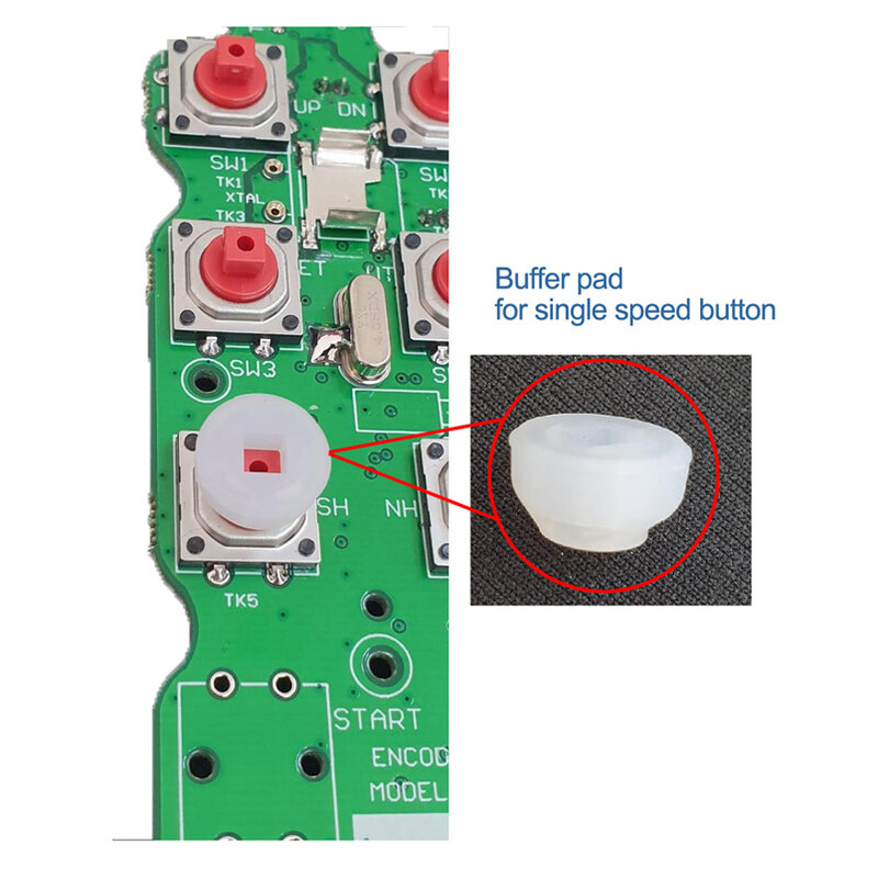 Cushin-control remoto inalámbrico de una sola velocidad, control remoto de grúa y radio industrial eléctrico, botón de gel, sillcon, almohadilla amortiguadora