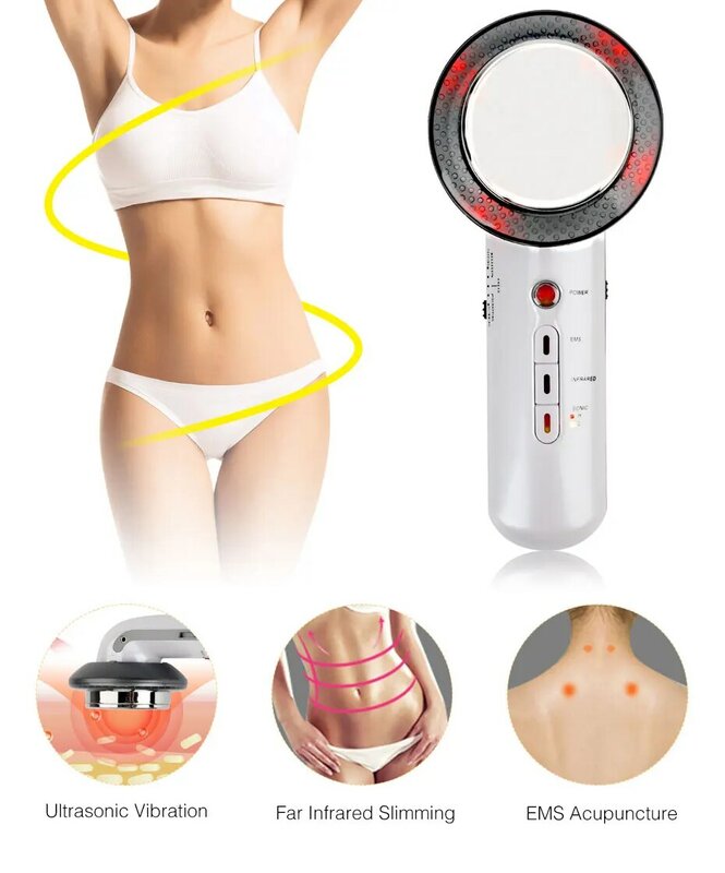 Ultrasound EMS Body Slimming Massager Weight Loss Lipo Anti Cellulite Fat Burner Galvanic Infrared Ultrasonic Face Lift Tools