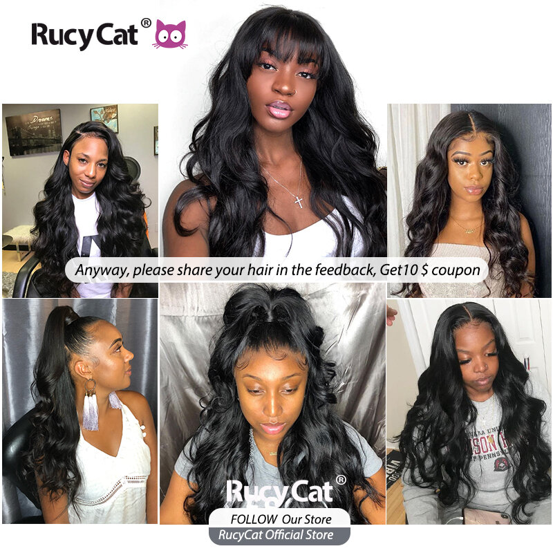 RucyCat-mechones de pelo ondulado brasileño, 100% cabello humano, sin caída, pelo Remy suave, mechones de 30 pulgadas, oferta