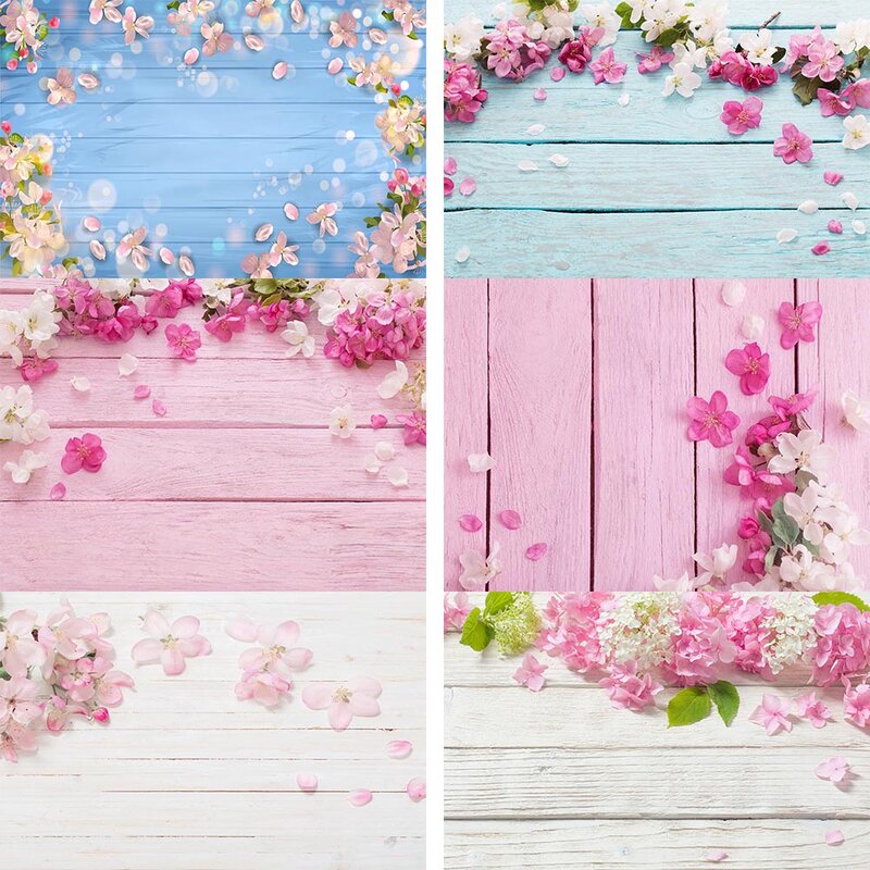 Vinyl Wood Background for Photography Board Rose Flowers Pet Doll Food Photocall Portrait Photographic Backdrops Photo Studio