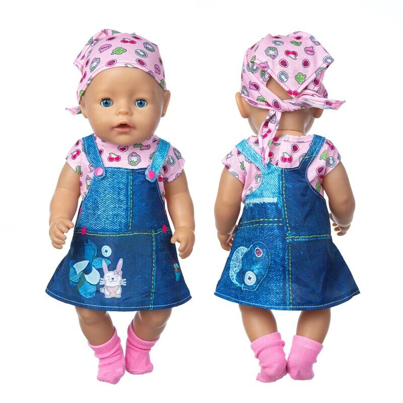 2023 winter New top suit For 17 Inch Baby Reborn Doll 43cm Baby Doll Clothes, doll accessory.