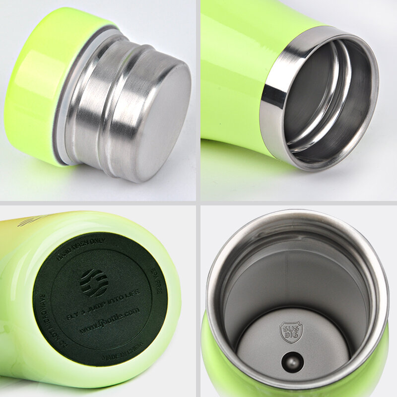 FEIJIAN Thermochromic น้ำขวด18/10สแตนเลสสูญญากาศขวดกีฬาขวดถ้วยเก็บร้อนเย็น BPA ฟรี