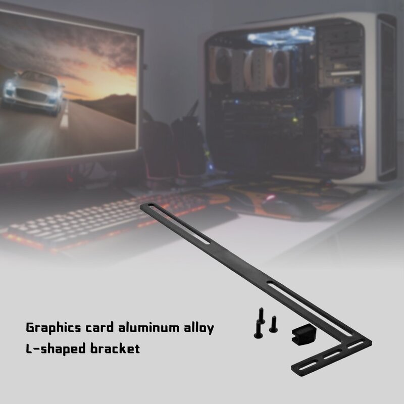 Soporte de tarjeta gráfica duradero de alta calidad, soporte de aluminio en forma de L, radiador de tarjeta gráfica Universal