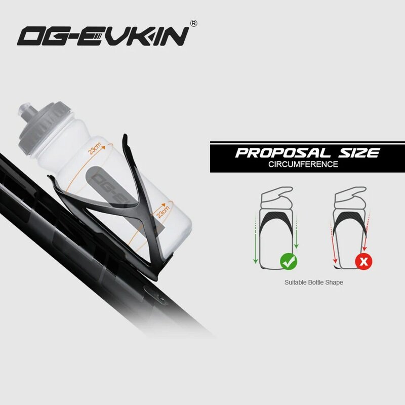 Portabotellas de carbono de OG-EVKIN, soporte de botella de aleación de titanio, ultraligero, para bicicleta de montaña y carretera, accesorios