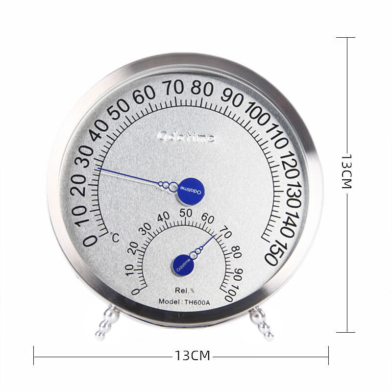 Odtime 2 Jenis Ruang Sauna Hygrometer Rumah Mandi Termometer Pyrometer Baja Tahan Karat untuk Dalam Ruangan Luar Ruangan dan Uap