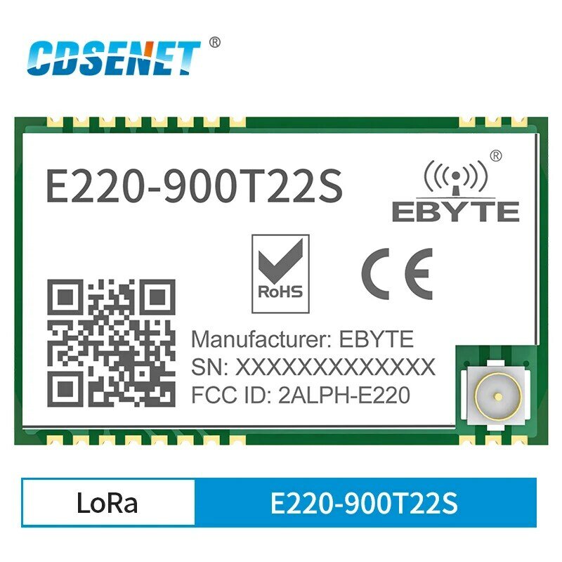 LLCC68 LoRa 868MHz módulo 915MHz 22dBm largo alcance IPEX/sello agujero UART WOR transmisor inalámbrico receptor CDSENET E220-900T22S