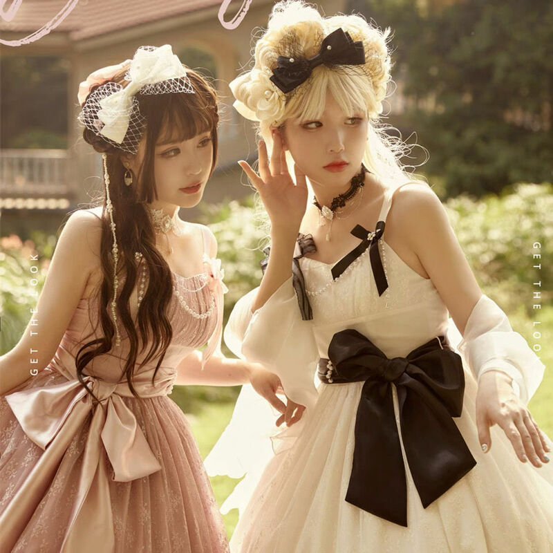 فستان الأميرة الأنيق لوليتا للفتيات ، رائع لوليتا Jsk ، حبال حفلة الشاي ، نمط CLA