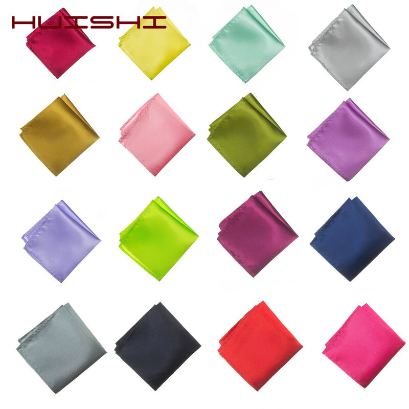 HUISHI-Pañuelo de bolsillo Vintage para hombre, 38 colores, a la moda, para fiesta, de alta calidad